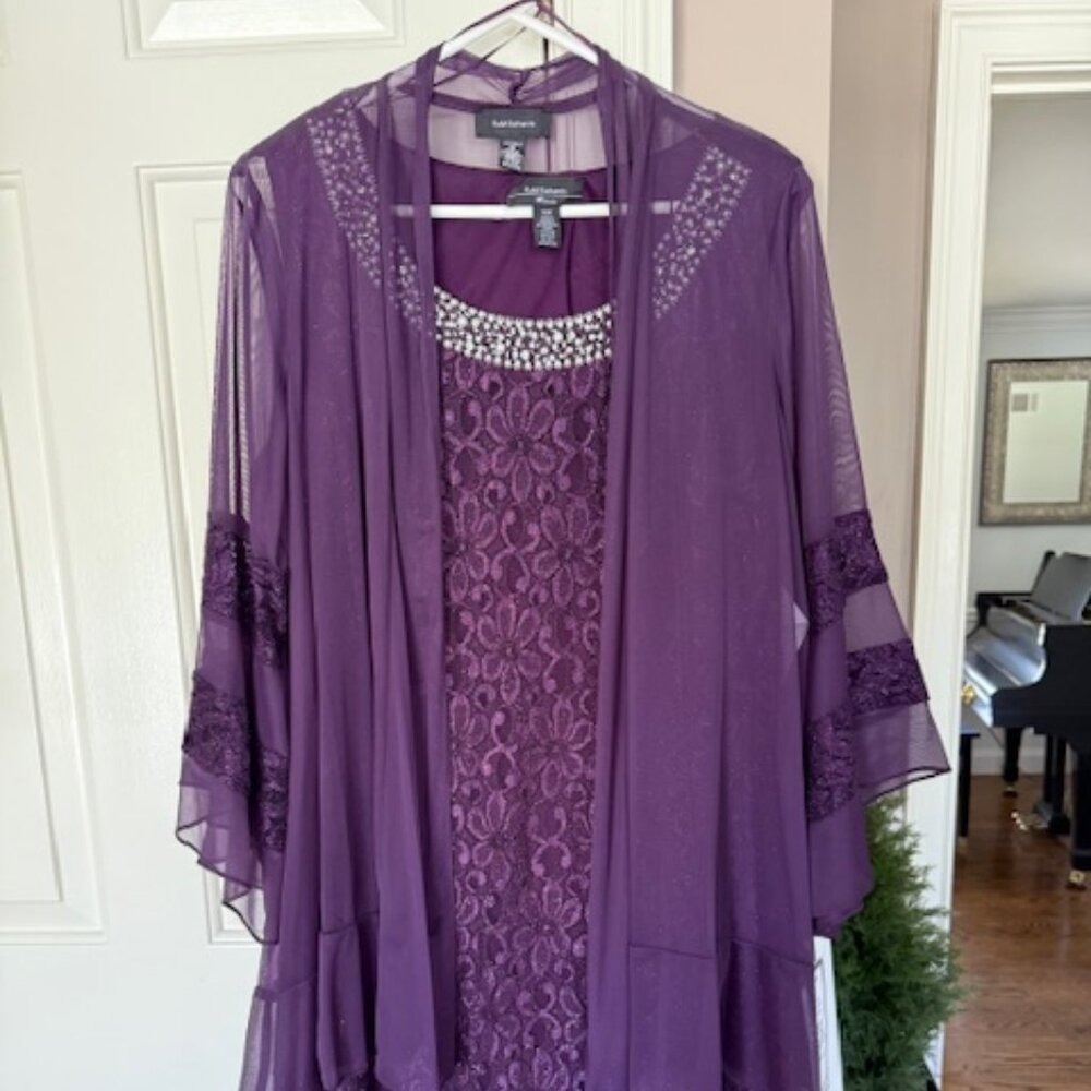 R & M Embellished lace Cocktail/Formal Dress and Jacket